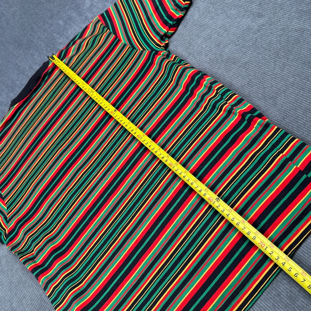 Vintage Stussy 80s Rasta Rare Stripe Pocket T-Shirt Sz Medium Black - Picture 10 of 10